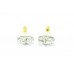 Ear tops studs Earrings White Gold Plated white Zircon Stone round women's